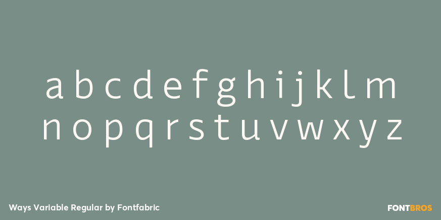 Ways Variable Regular Font Poster #3