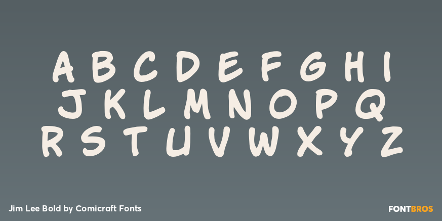 Jim Lee Bold Font Poster #2