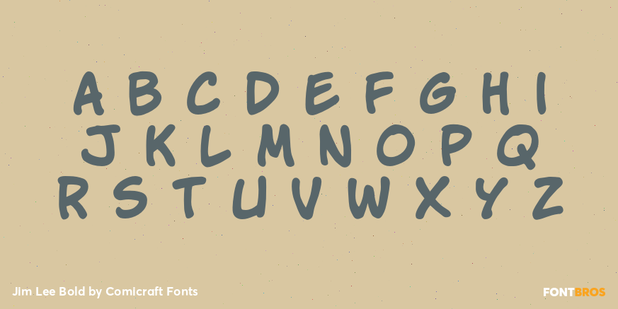 Jim Lee Bold Font Poster #1