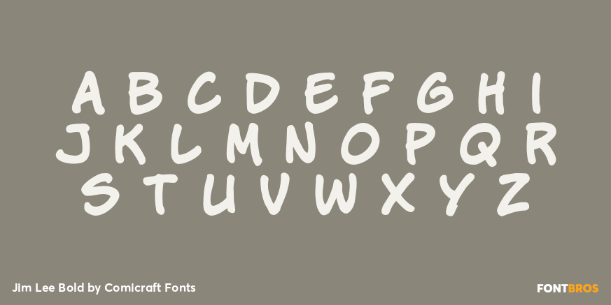 Jim Lee Bold Font Poster #1