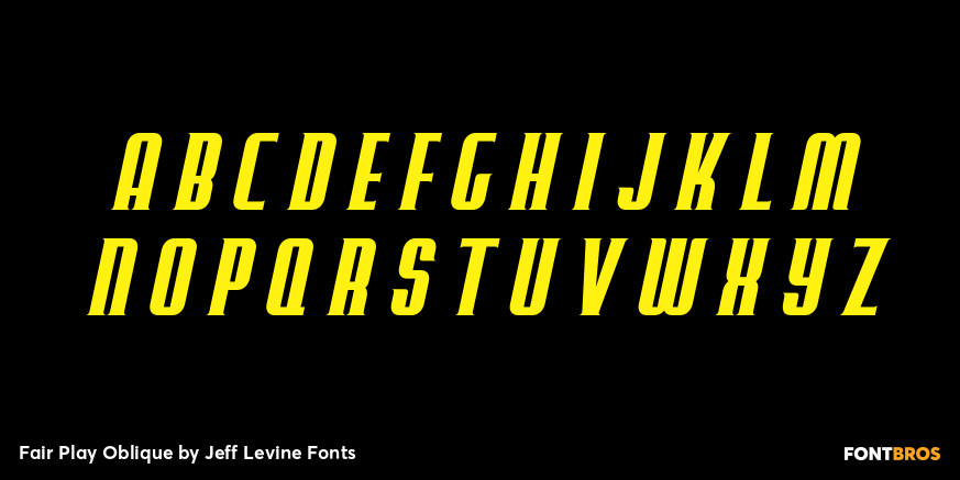 Fair Play Oblique Font Poster #3
