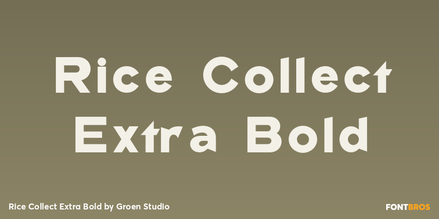 Rice Collect Extra Bold Poster