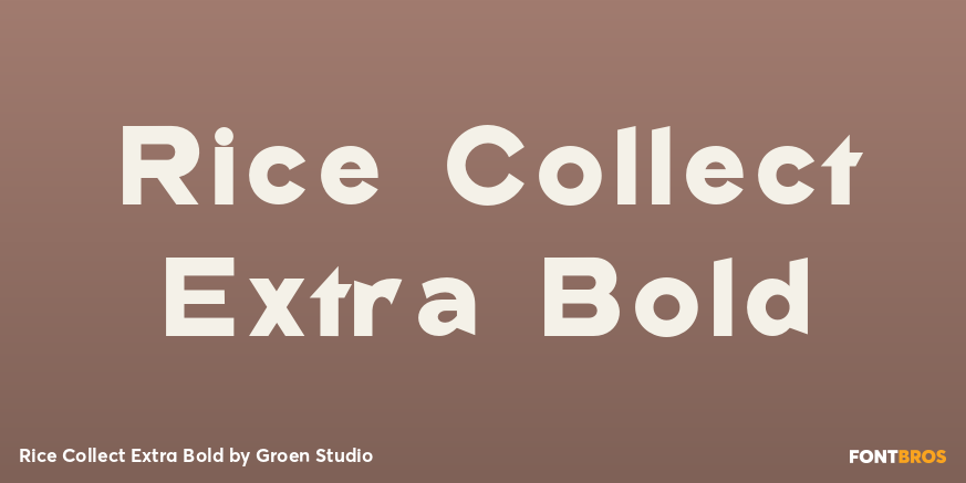 Rice Collect Extra Bold Poster
