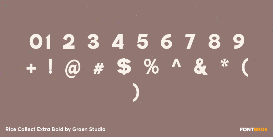 Rice Collect Extra Bold Font Poster #4