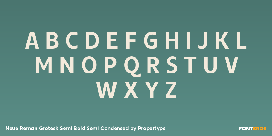 Neue Reman Grotesk Semi Bold Semi Condensed Font Poster #2