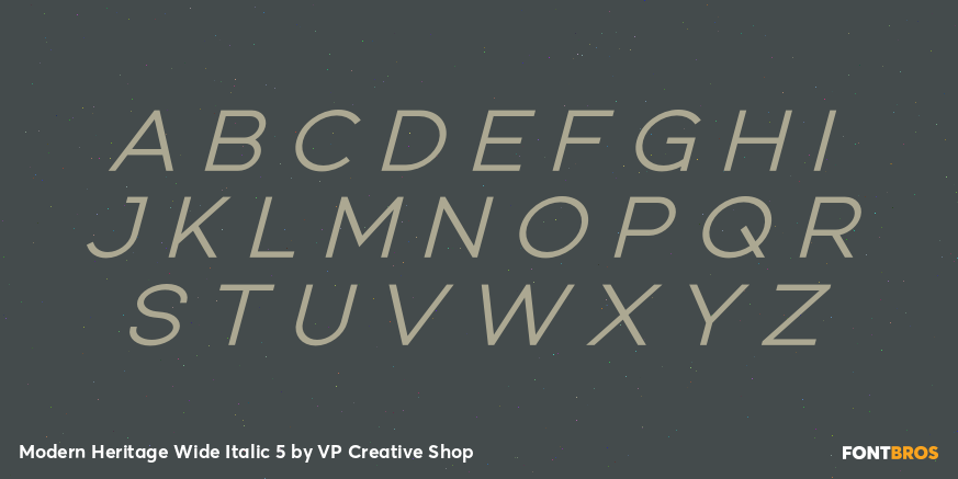 Modern Heritage Wide Italic 5 Font Poster #2