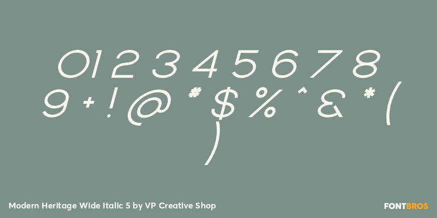 Modern Heritage Wide Italic 5 Font Poster #4