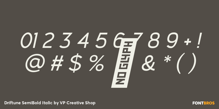 Driftune SemiBold Italic Font Poster #4