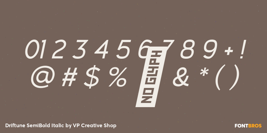 Driftune SemiBold Italic Font Poster #4