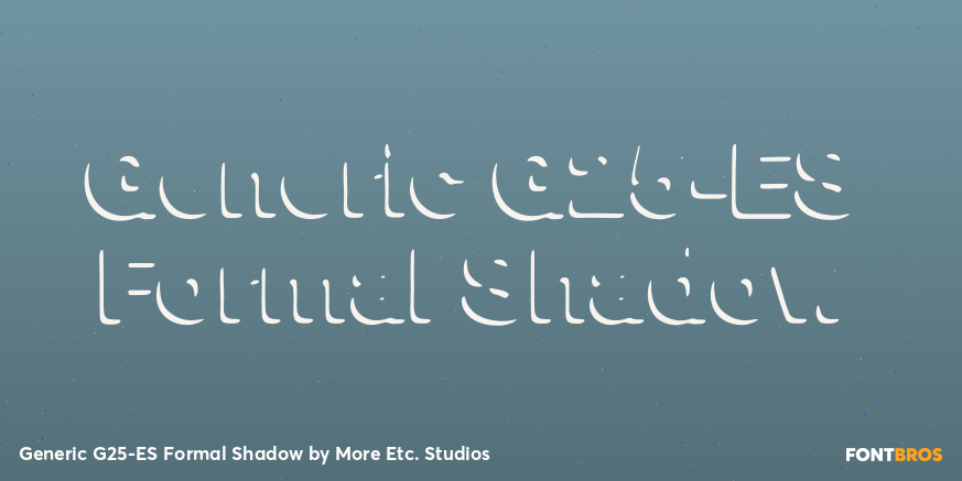 Generic G25-ES Formal Shadow Poster