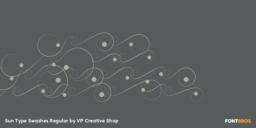 Sun Type Swashes Regular Poster