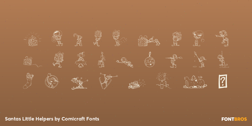 Santas Little Helpers Font Poster #1