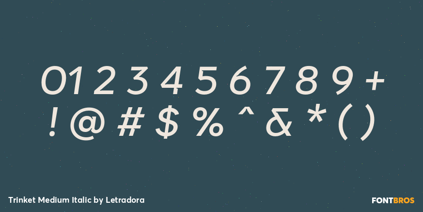 Trinket Medium Italic Font Poster #4