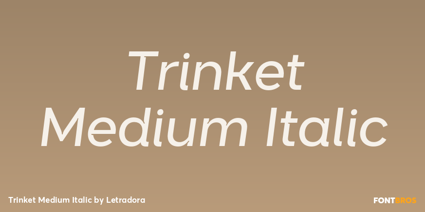 Trinket Medium Italic Font Poster #1