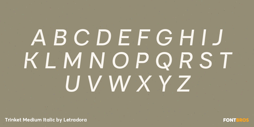 Trinket Medium Italic Font Poster #2