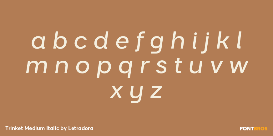 Trinket Medium Italic Font Poster #3