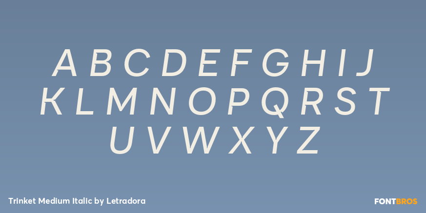 Trinket Medium Italic Font Poster #2