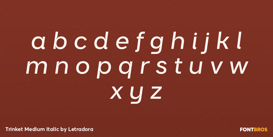 Trinket Medium Italic Font Poster #3