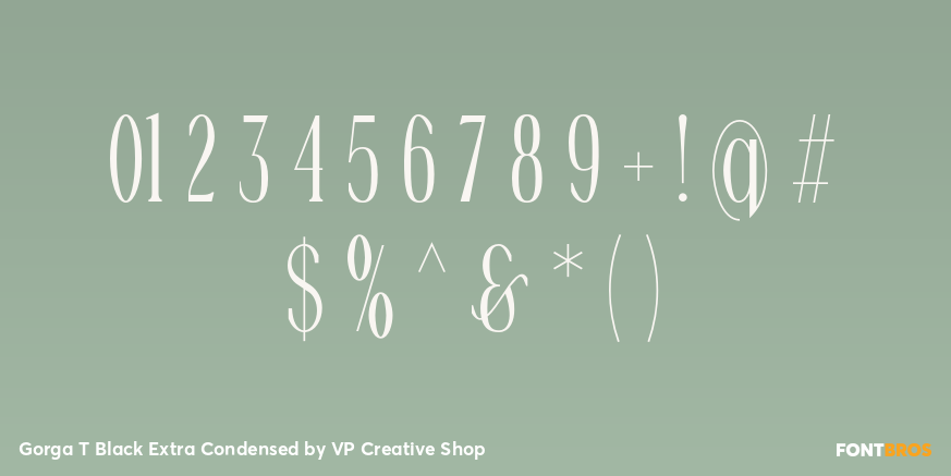 Gorga T Black Extra Condensed Font Poster #4