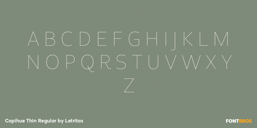 Copihue Thin Regular Font Poster #2