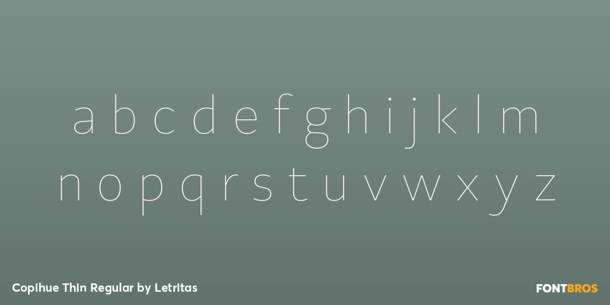 Copihue Thin Regular Font Poster #3
