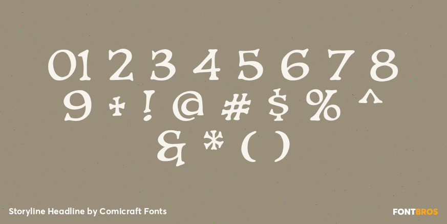 Storyline Headline Font Poster #1