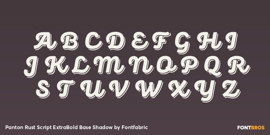 Panton Rust Script ExtraBold Base Shadow Font Poster #2