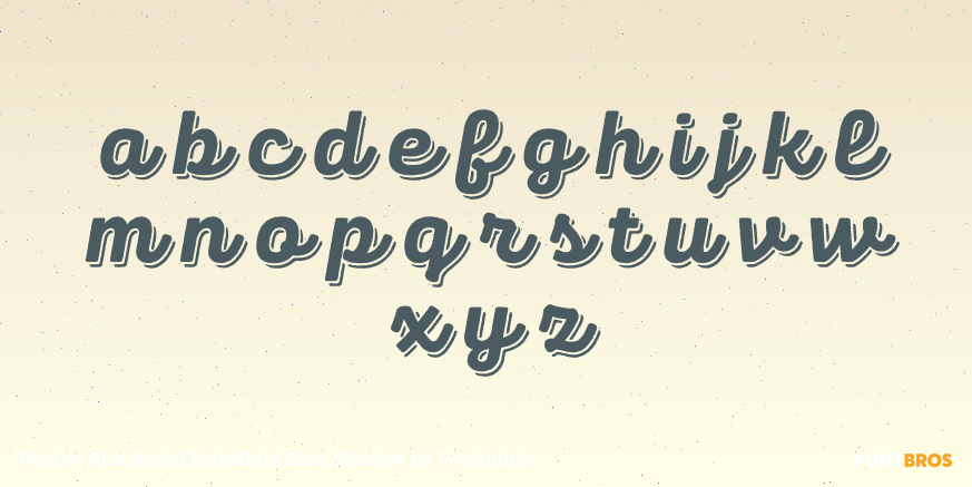 Panton Rust Script ExtraBold Base Shadow Font Poster #3
