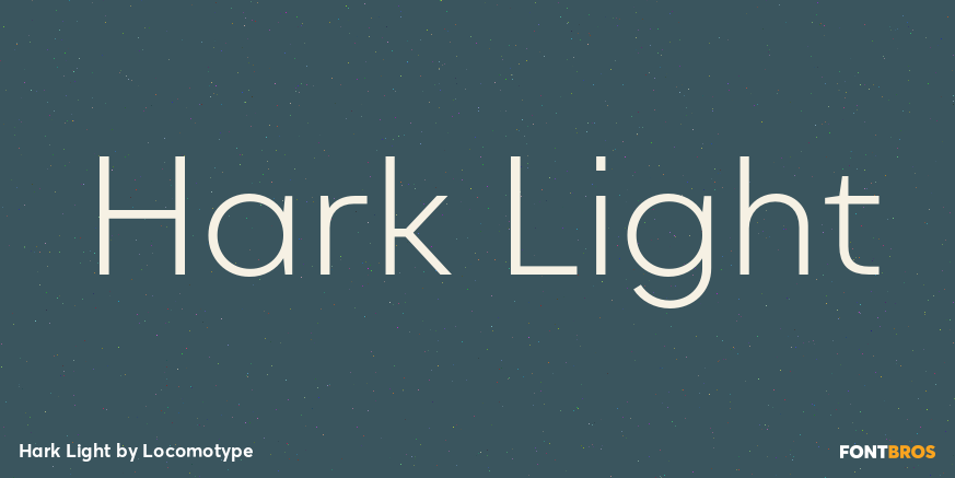 Hark Light Font Poster