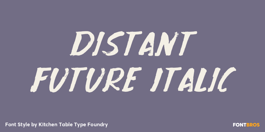 Distant Future Italic Poster