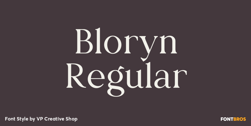 Bloryn Regular Font Poster #1
