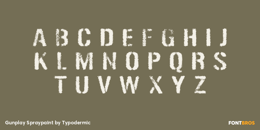 Gunplay Spraypaint Font Poster #2