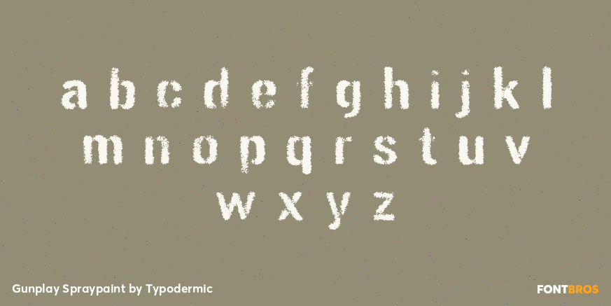 Gunplay Spraypaint Font Poster #3
