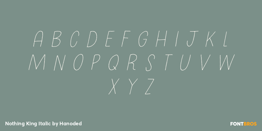 Nothing King Italic Font Poster #3