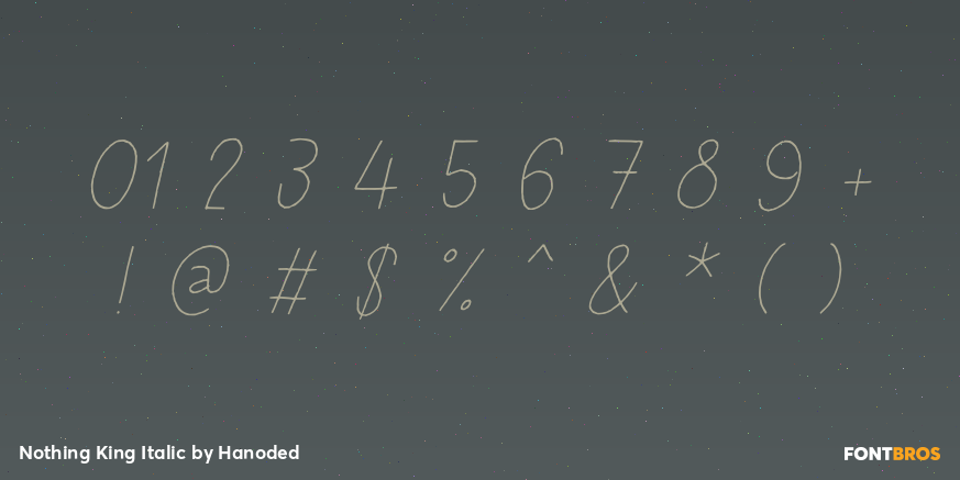 Nothing King Italic Font Poster #4