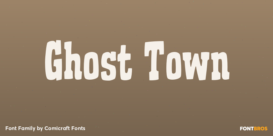 Ghost Town Font Poster