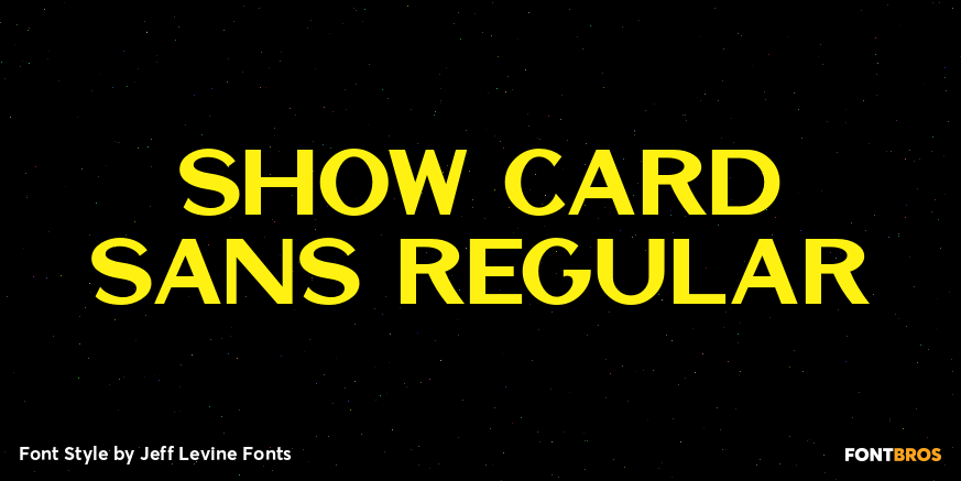 Show Card Sans Regular Poster