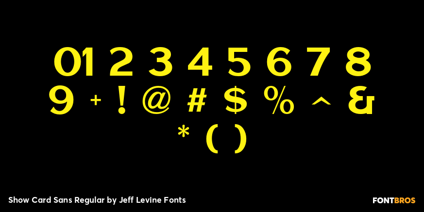 Show Card Sans Regular Font Poster #1