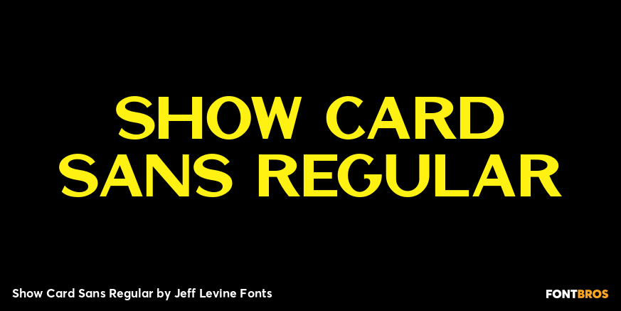 Show Card Sans Regular Poster