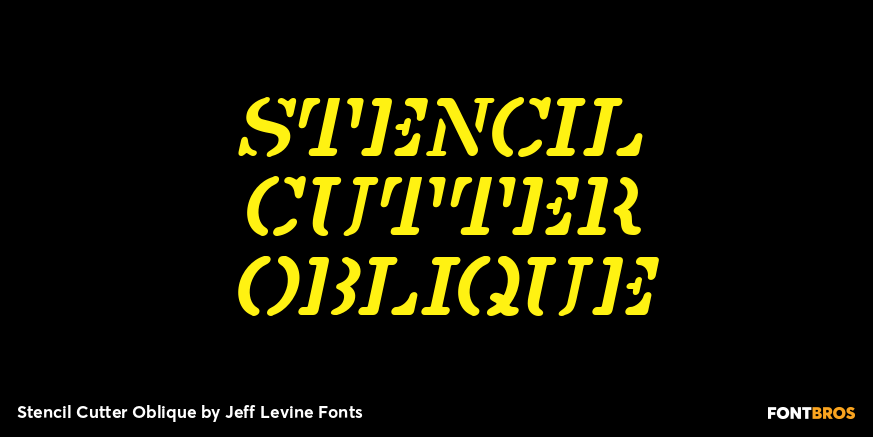 Stencil Cutter Oblique Font Poster #1