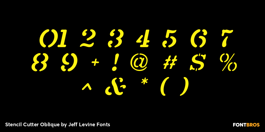 Stencil Cutter Oblique Font Poster #4