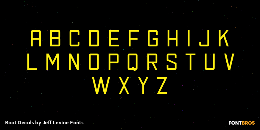 Boat Decals Font Poster #2
