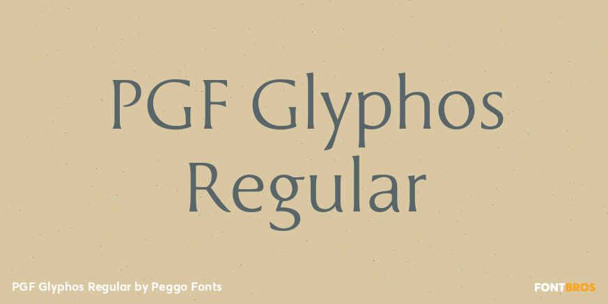 PGF Glyphos Regular Font Poster