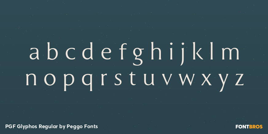 PGF Glyphos Regular Font Poster #3