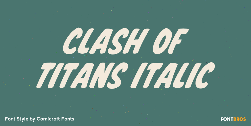 Clash of Titans Italic Poster