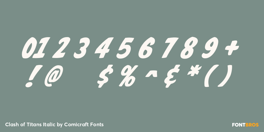 Clash of Titans Italic Font Poster #4