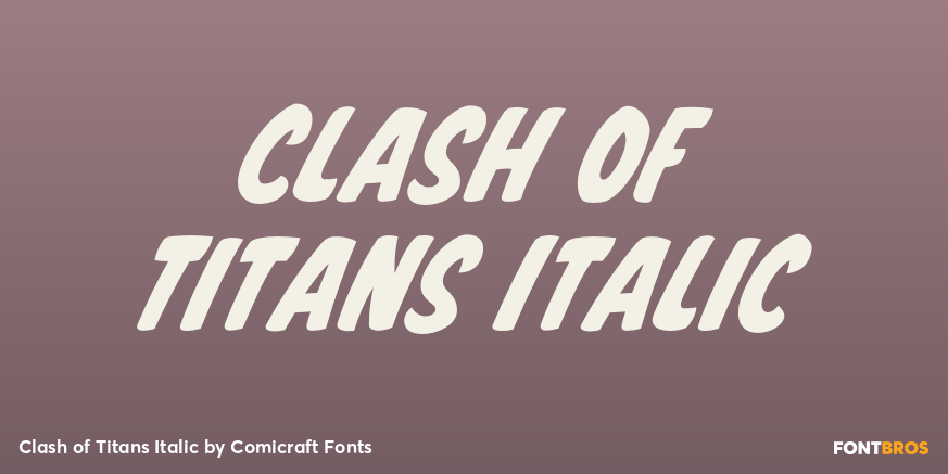 Clash of Titans Italic Poster