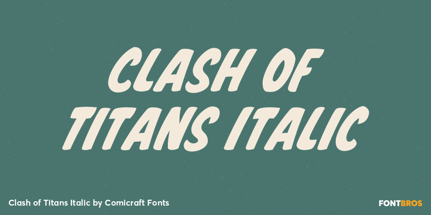 Clash of Titans Italic Poster