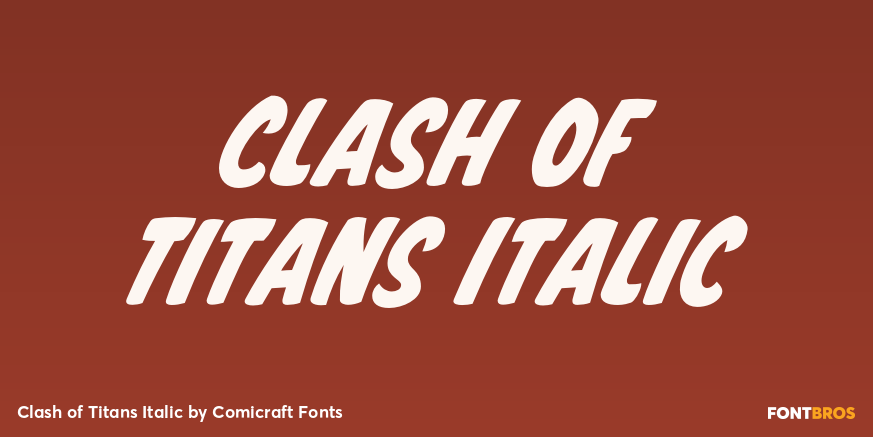 Clash of Titans Italic Poster