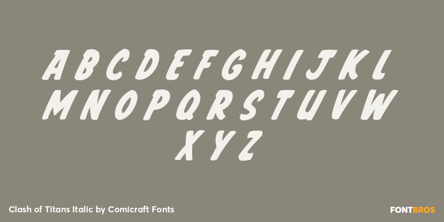 Clash of Titans Italic Font Poster #2
